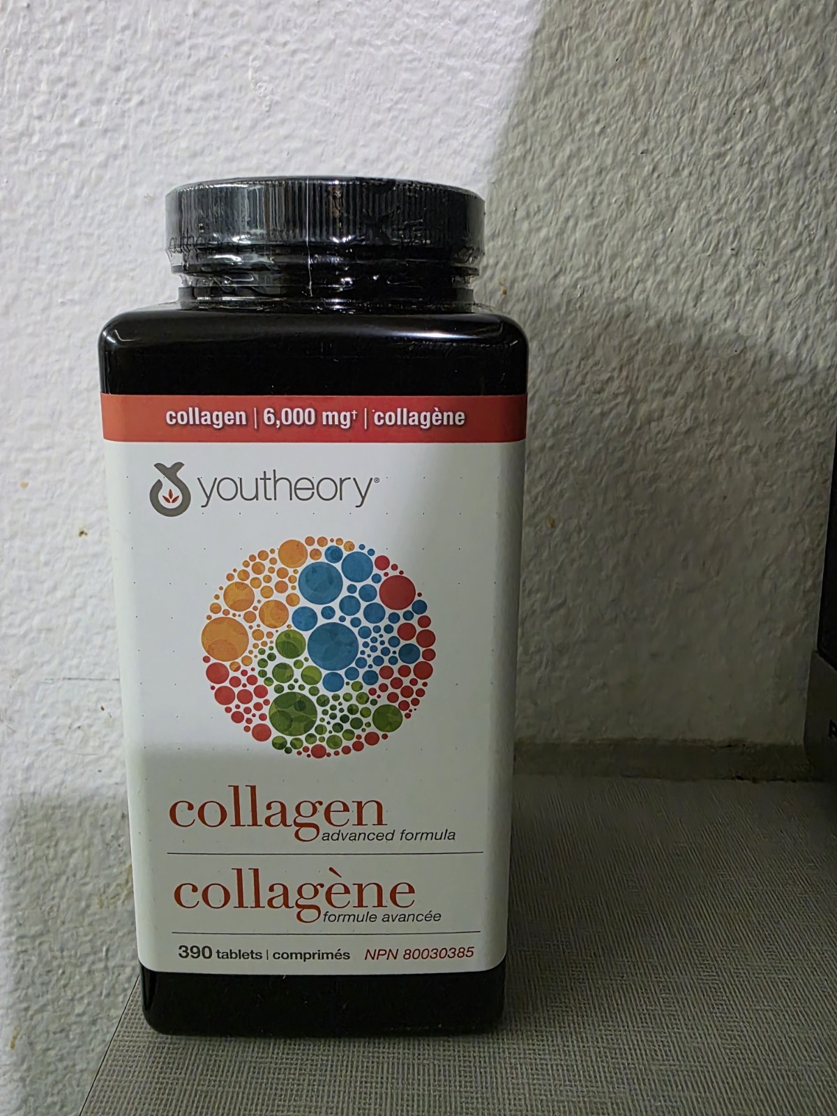 Youtheory Collagen Hydrolyzed 1,000mg 390 Tablets Vitamin C