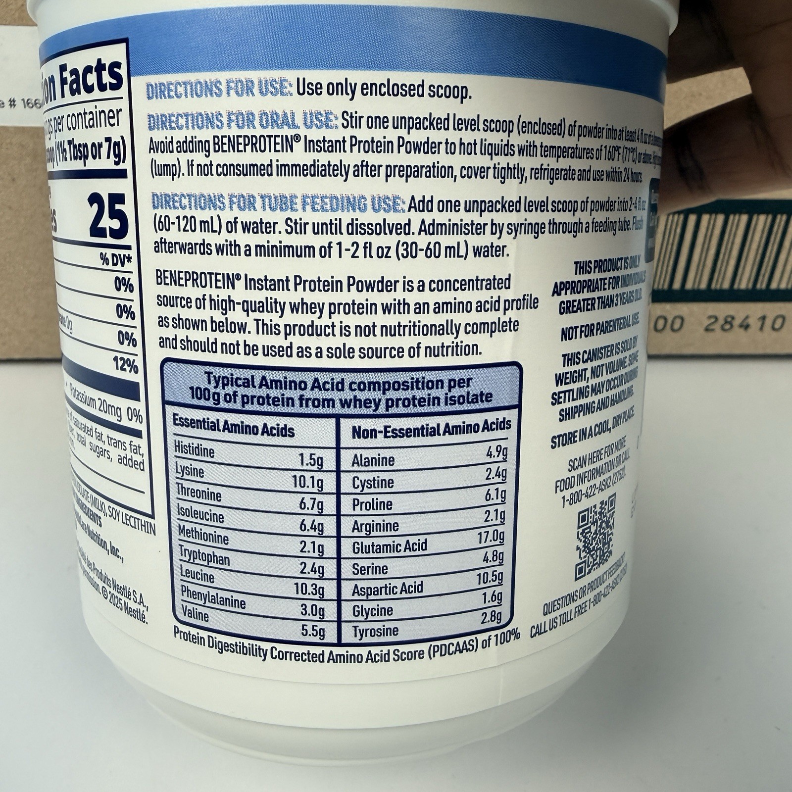 Nestle Beneprotein Protein Supplement Unflavored 8 oz Case 6 Count EXP 06/2027