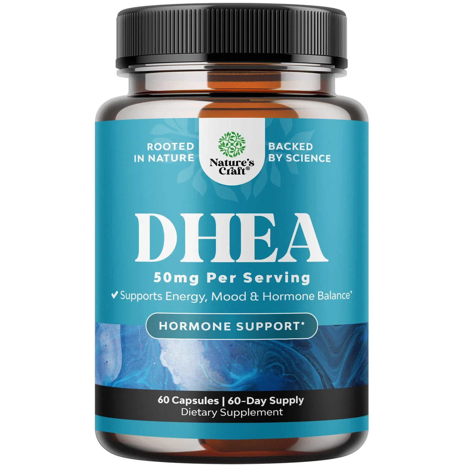 DHEA 50mg for Men and Women – High Strength for Enhanced Energy and Hormone 60ct