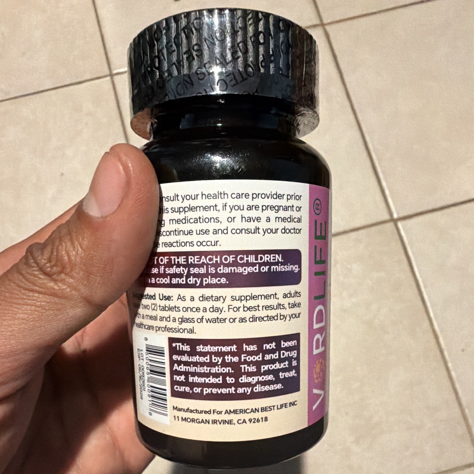 VORDLIFE Milk Thistle Liver Detox & Colon Cleanse 60 tablets