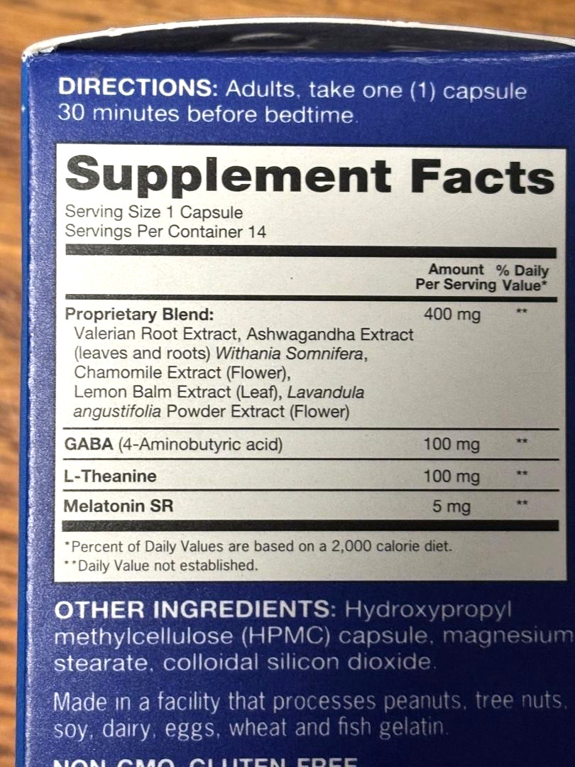 Lot 2-Qunol Sleep Support Dietary Supplement 14 CAPSULES Ea- Exp. 1/27