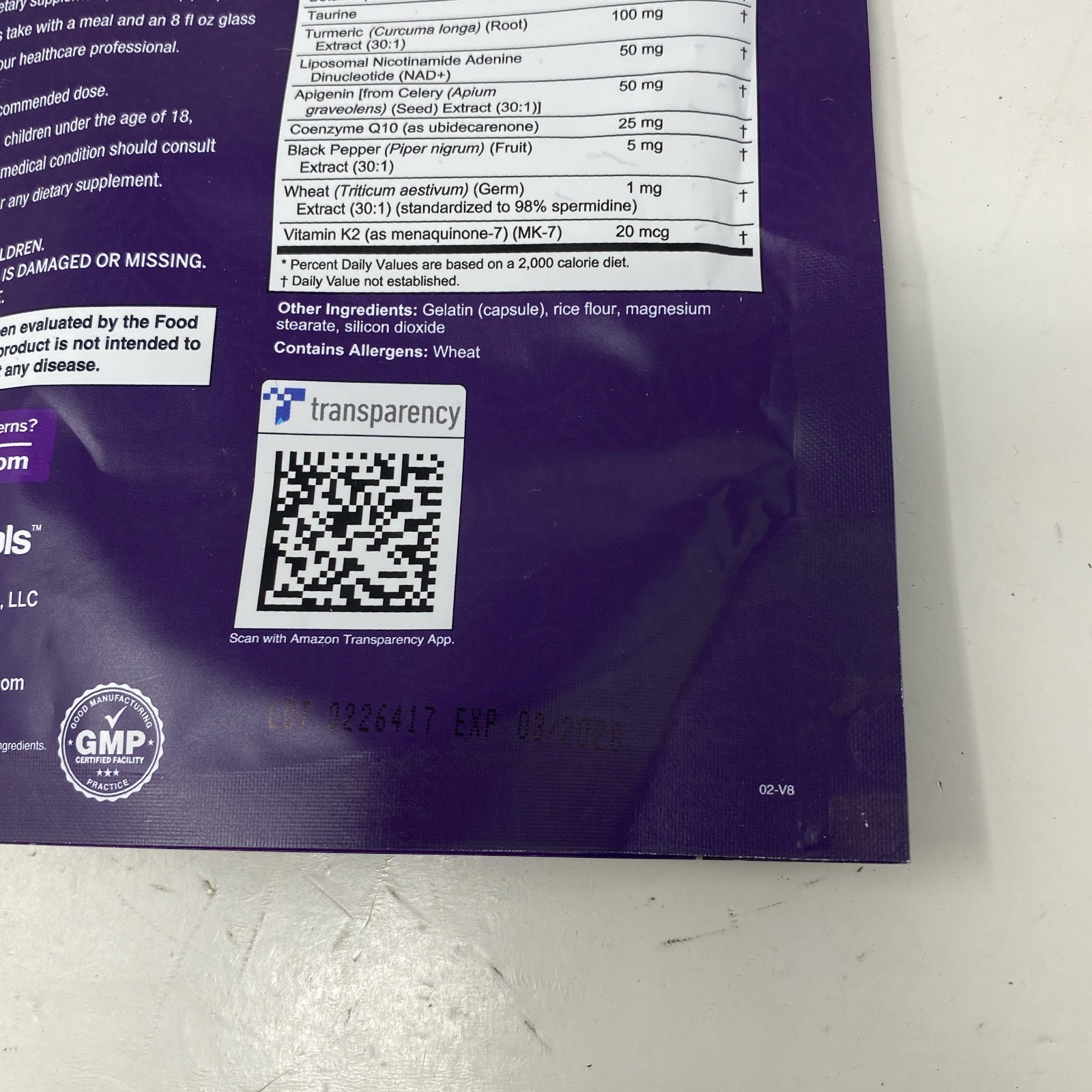 Clean Nutraceuticals Infinity One Urolithin-A NAD+, Purple, 60 Caps