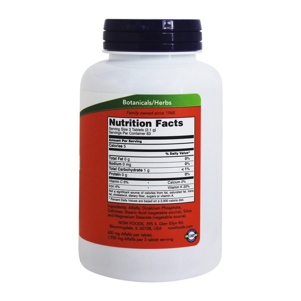 NOW Foods Alfalfa Green Superfood 10 Grain 650 mg., 250 Tablets