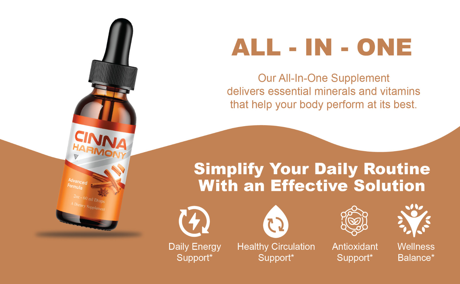 (5 Pack) Cinna Harmony Drops, CinnaHarmony Advanced Formula Supplement (10oz)