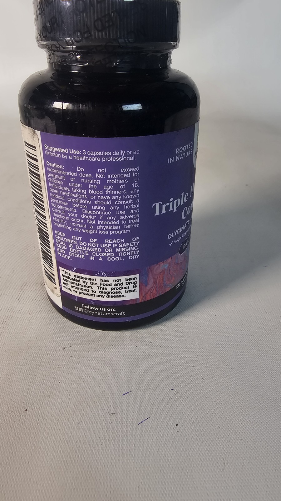 Triple Magnesium Complex Supplement 400mg Per Serving – High Absorption 8/2028