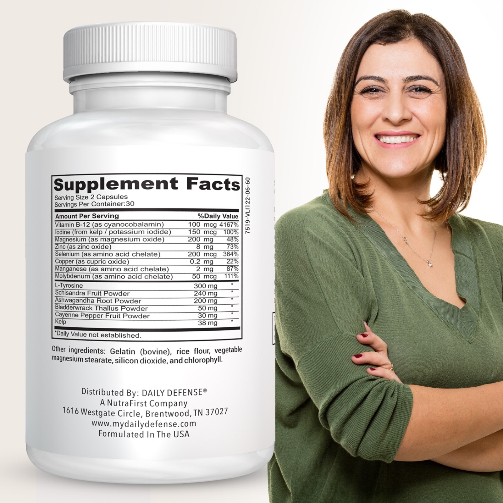 Daily Defense Thyroid Support 60 capsules