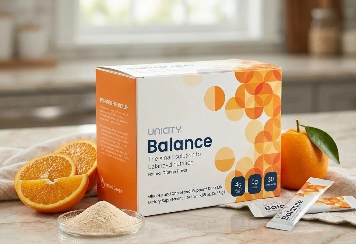 UNICITY Balance Cholesterol Support Drink Mix 30 Stick Pack (ORANGE) Exp 04/2028