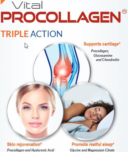 Vital Procollagen 15 fl oz New Triple Action Natural Energy Brand – 1 Bottle