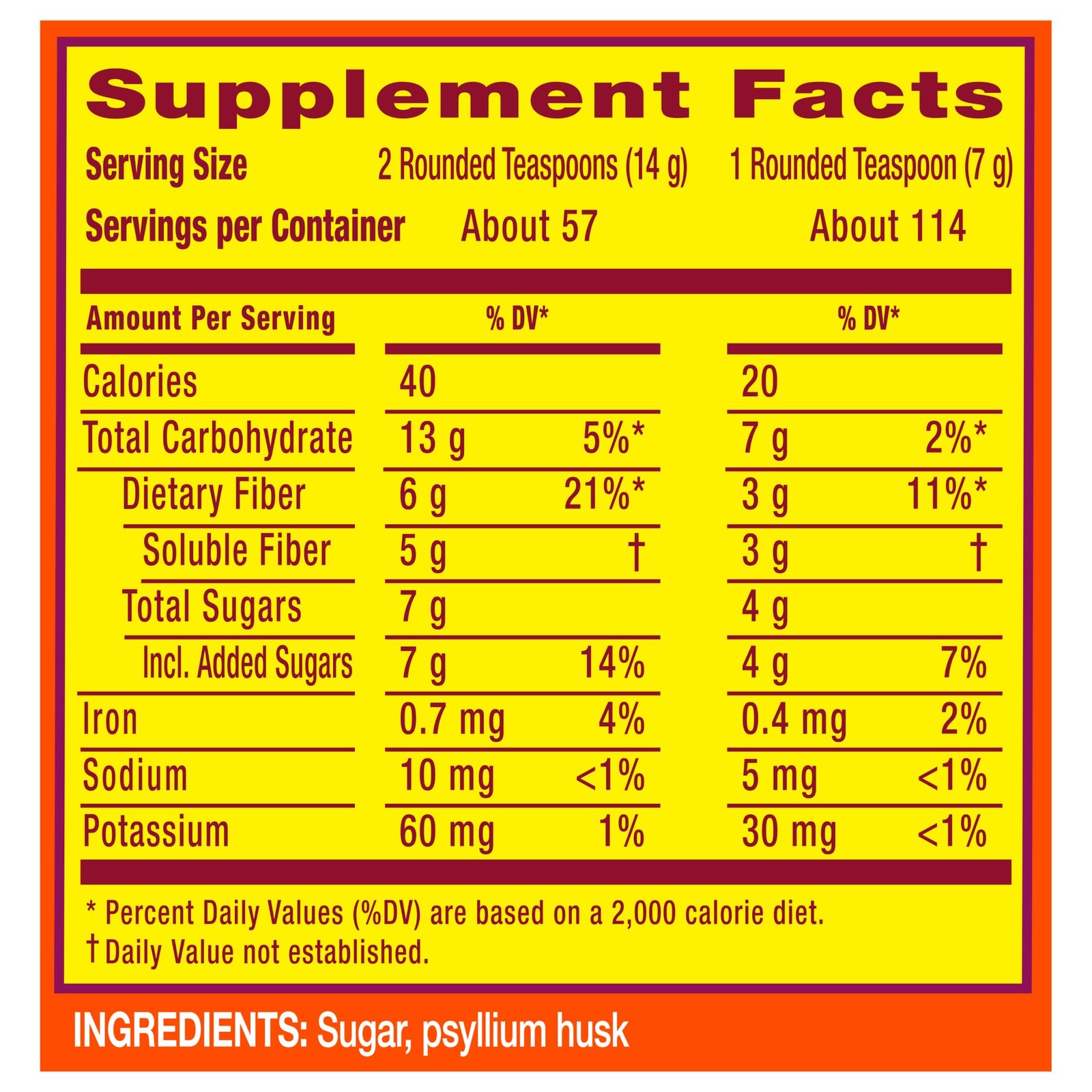 , Psyllium Husk Powder, Unflavored Original Texture, with Sugar, 114 Servings…