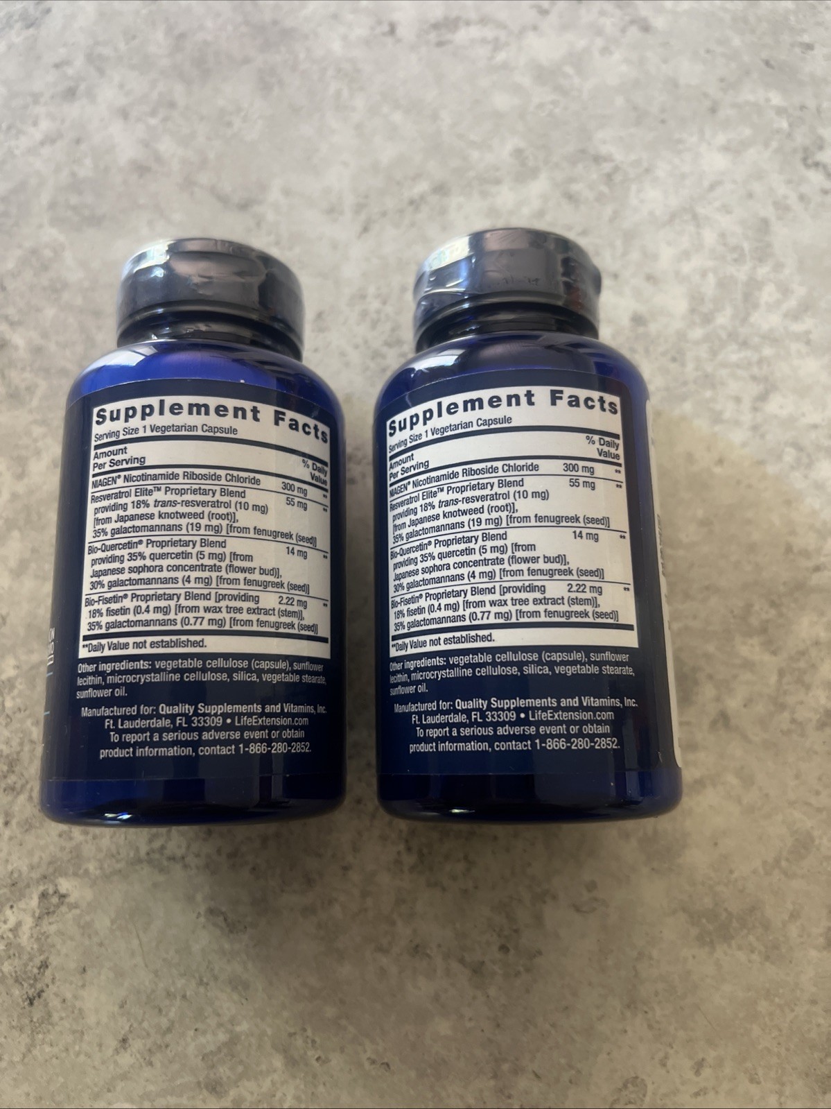 2X Life Extension Optimized NAD+ Cell Regenerator and Resveratrol EXP 11/2027