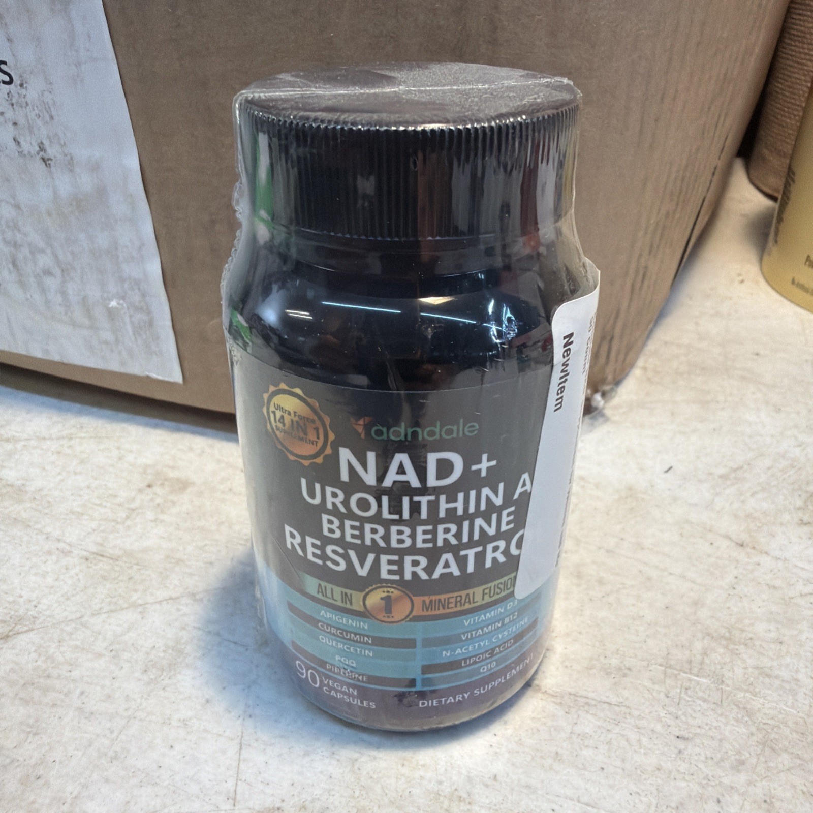 adndale NAD+ Resveratrol Berberine Fisetin Quercetin Vegan Capsules 90 4/27