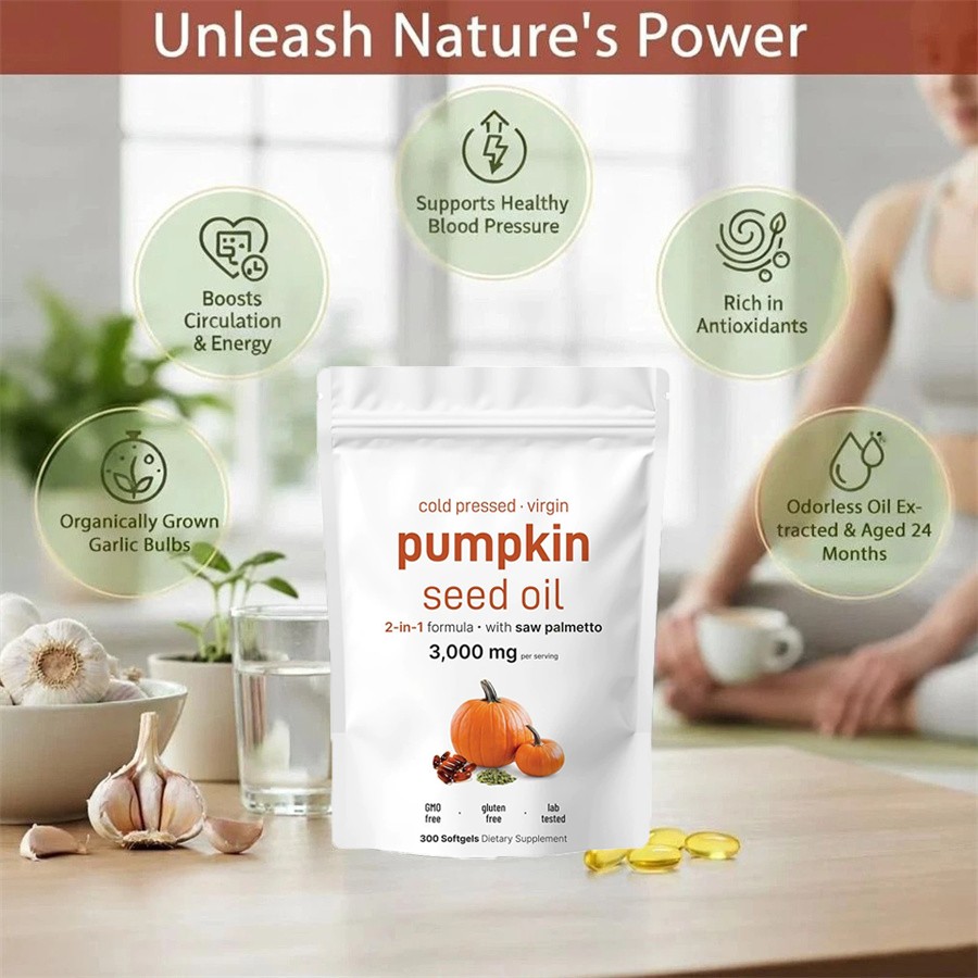 3 package Aged Pumpkin Seed Oil, 300 Softgels, 3000mg Odorless Heart & Immune…