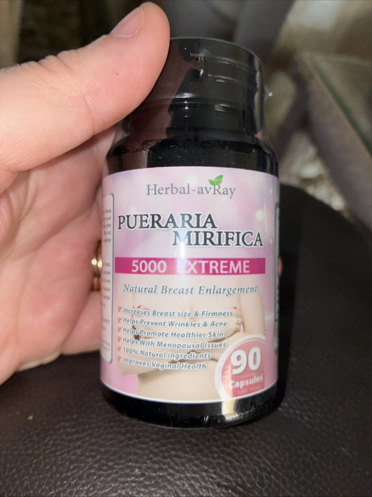 Herbal-avRay Pueraria Mirifica Capsules 5000mg Natural Breast Enhancement Pills