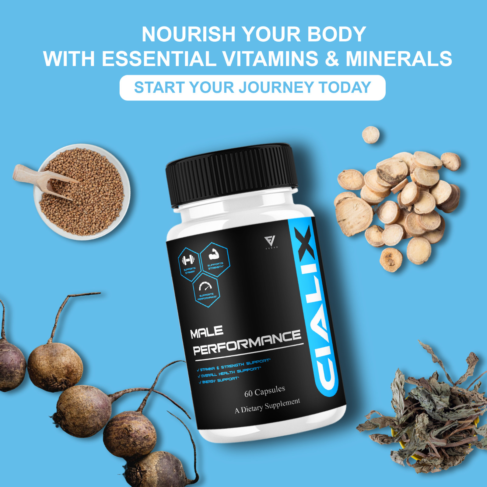 Cialix Premium Performance Supplement, Cialixs Advanced (60 Capsules)