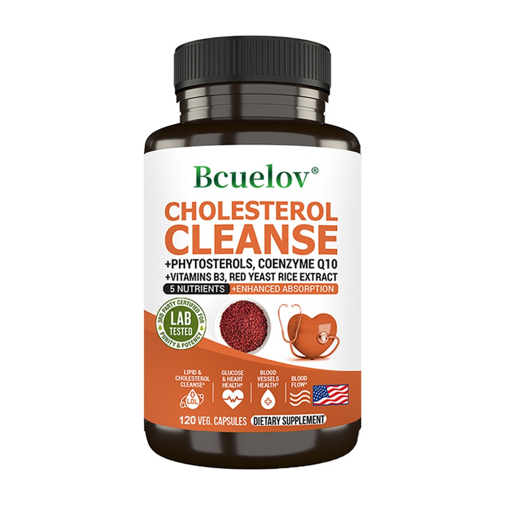 Cholesterol Cleanse Phytosterols Coenzyme Q10 Vitamins B3 120 Pills Gluten Free