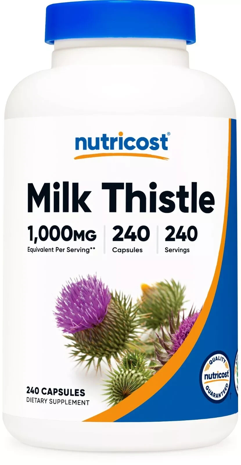 Nutricost Milk Thistle 250mg (1000mg Equivalent), 240 VeggieCaps – EXP 01/2027