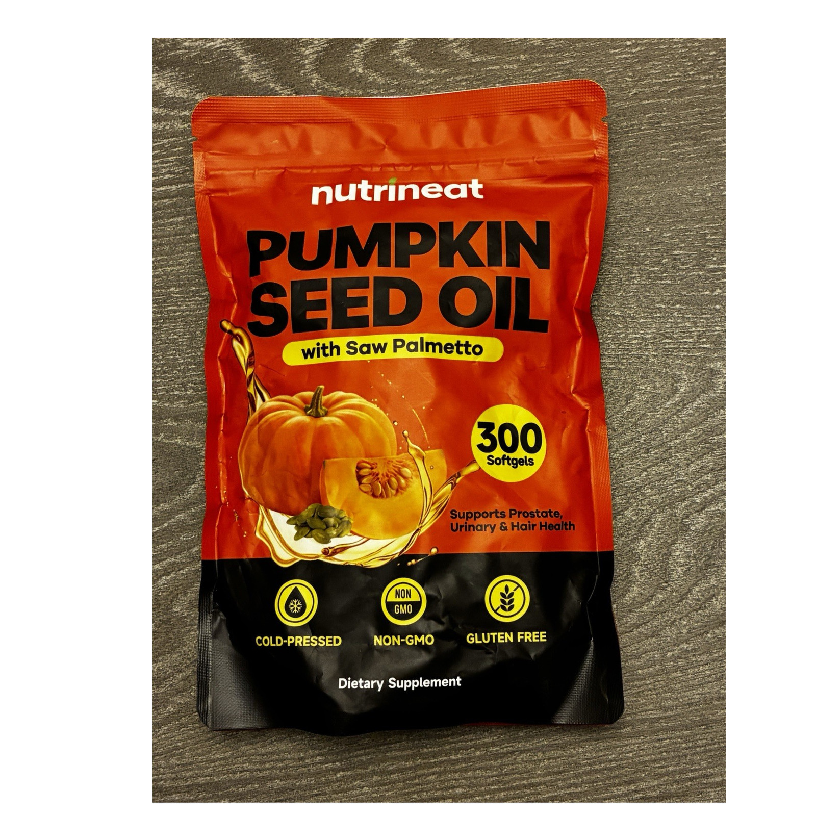 Pumpkin Seed Oil Saw Palmetto 300 Softgels Cold-Pressed Non-GMO Vegan