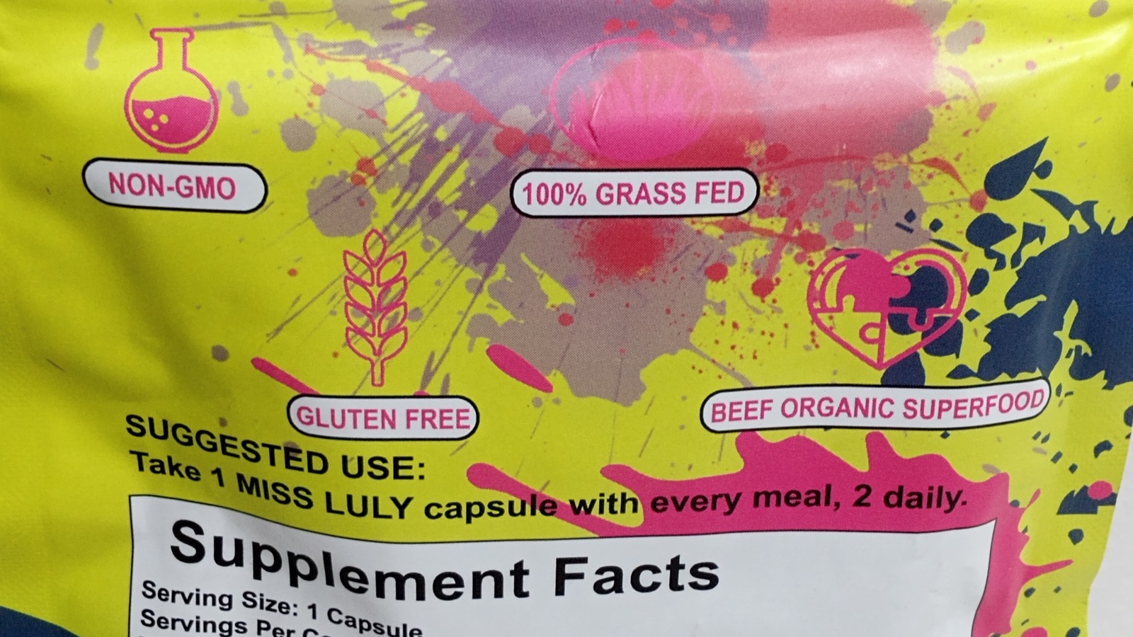 MISS LULY Female-Focused Bovine Organ Supplement 60 Capsules Grass Fed USA