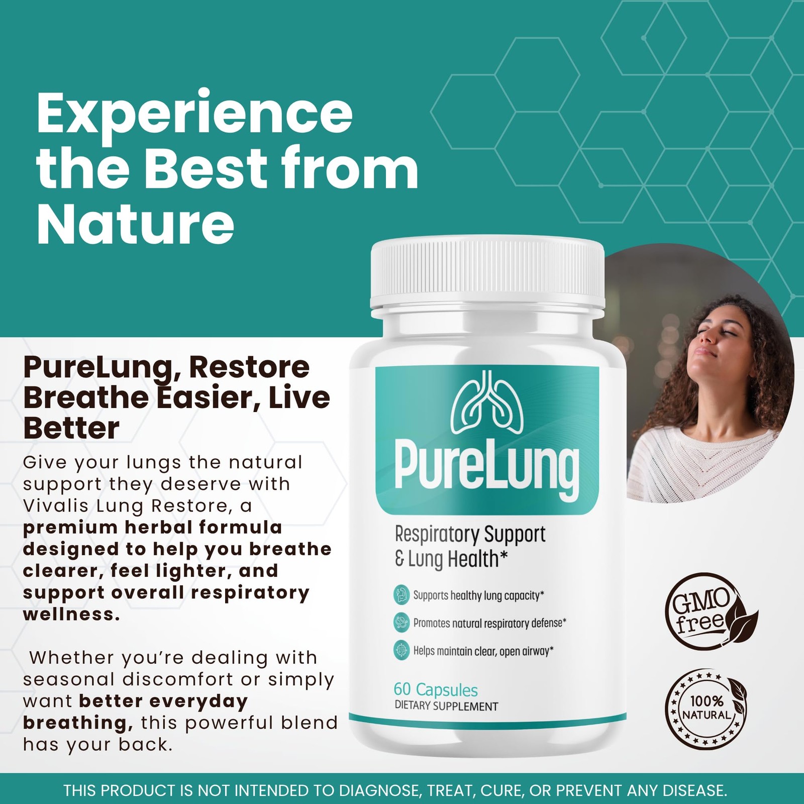 Valdivia PureLung 60 Capsules Daily Wellness Supplement Made in USA Premium