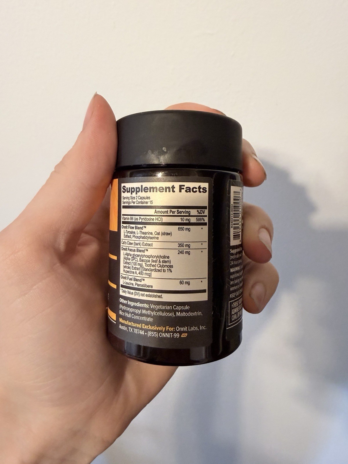 Onnit Alpha Brain Cognitive Support for Mental Focus & Memory, 30 Capsules