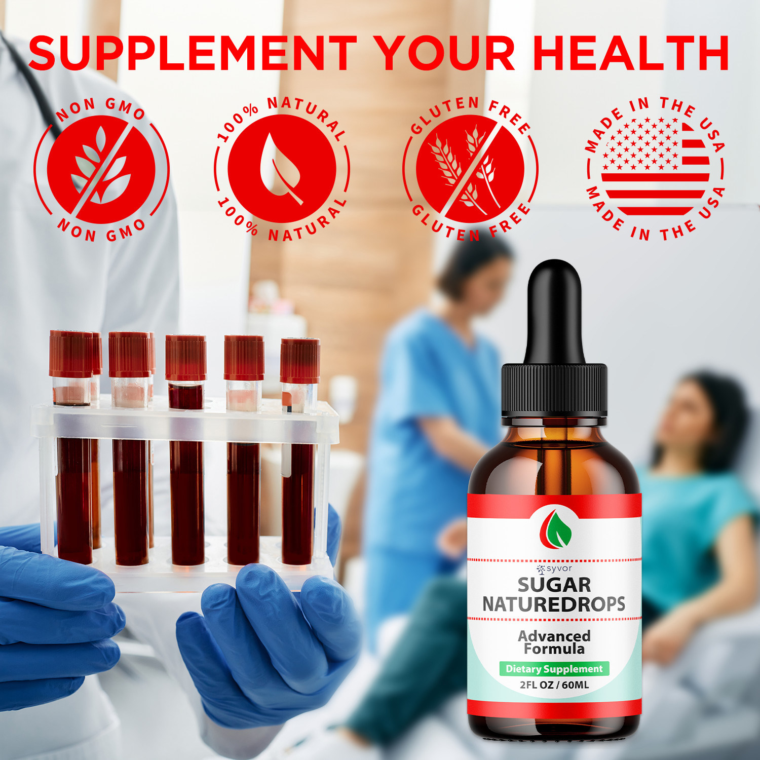 (1 Pack) Sugar Nature Drop Blood Support Formula SugarNatureDrops 30 Servings