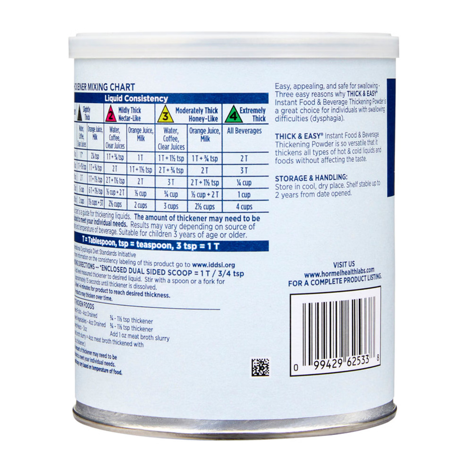 Thick & Easy Food & Drink Thickener Unflavored 8 oz Canister