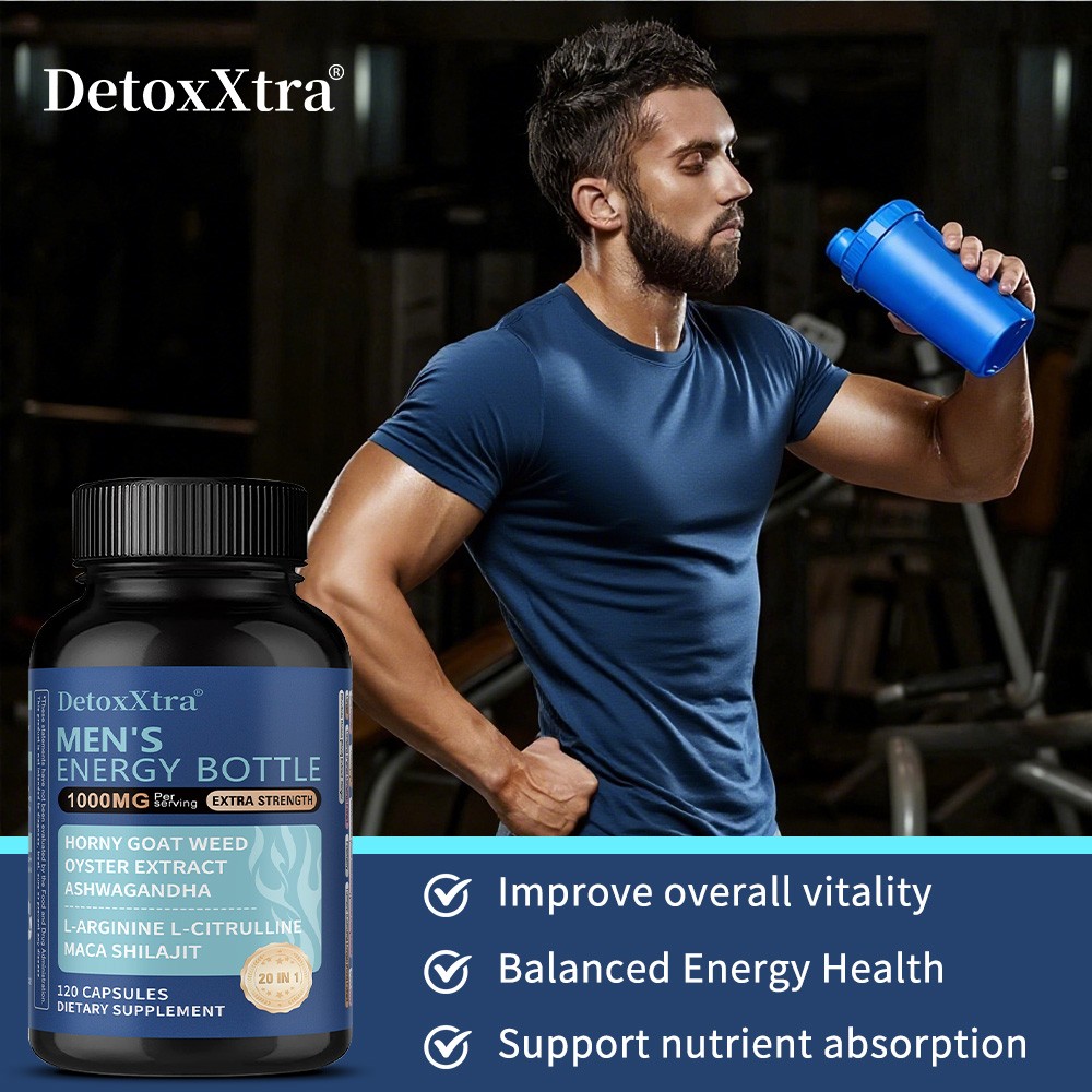 Men’S Energy Bottle Capsule Improve Physical Vitality Energy Levels 30-120 Pills
