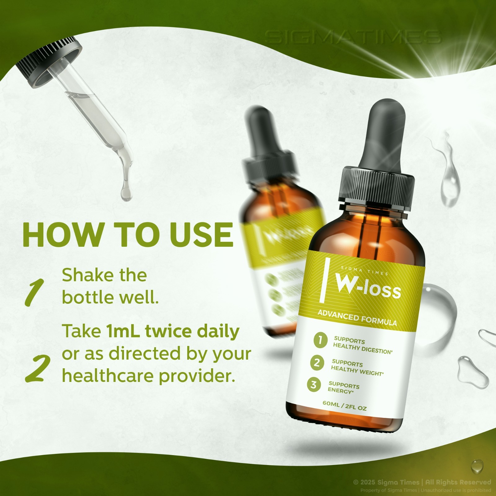 (5 Pack) W-Loss Drops for Weight Loss, W Loss Gotas Liquid Formula