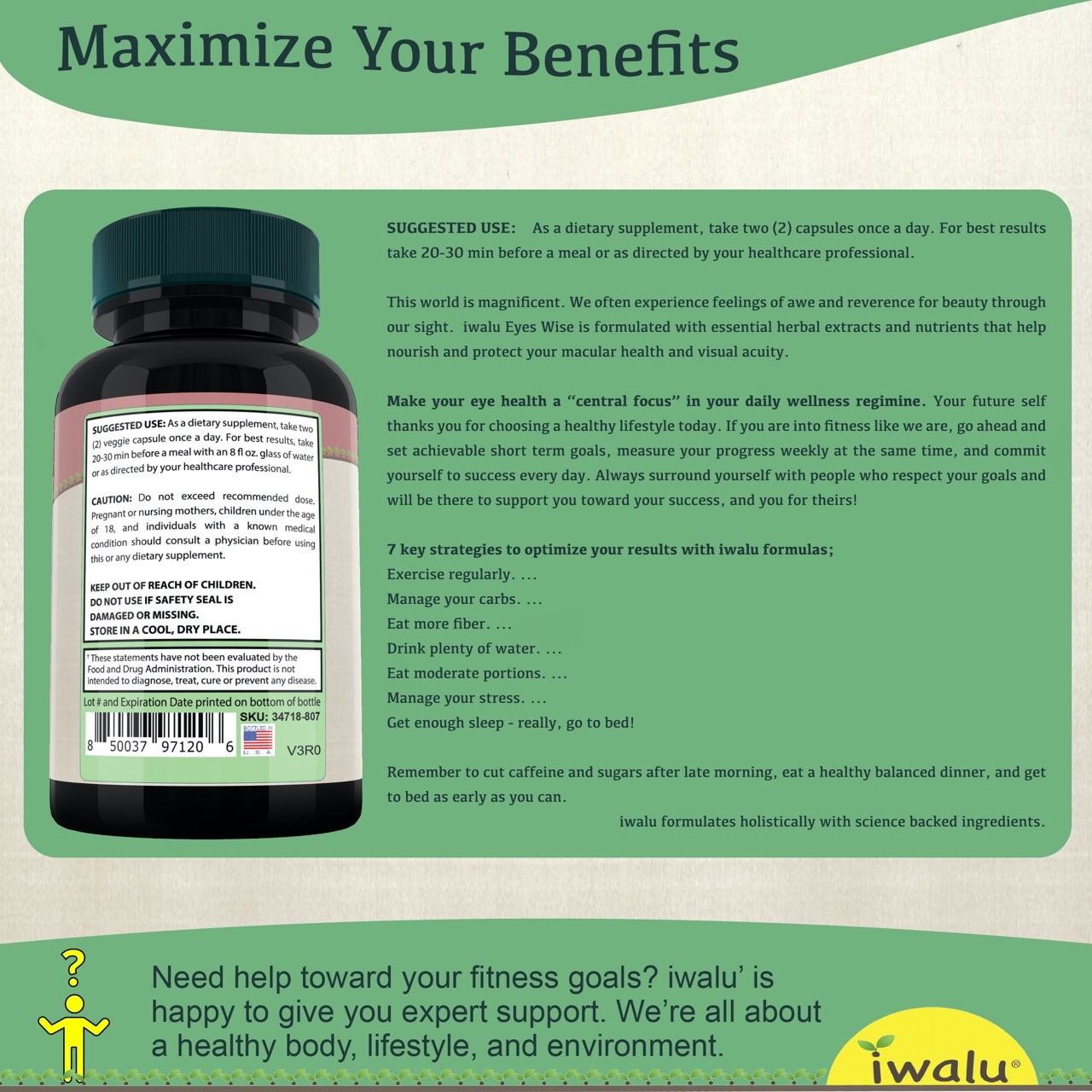 Eyes Wise | Best Blueberry Eye Supplement | *FREE SHIPPING Same Day – USA Made