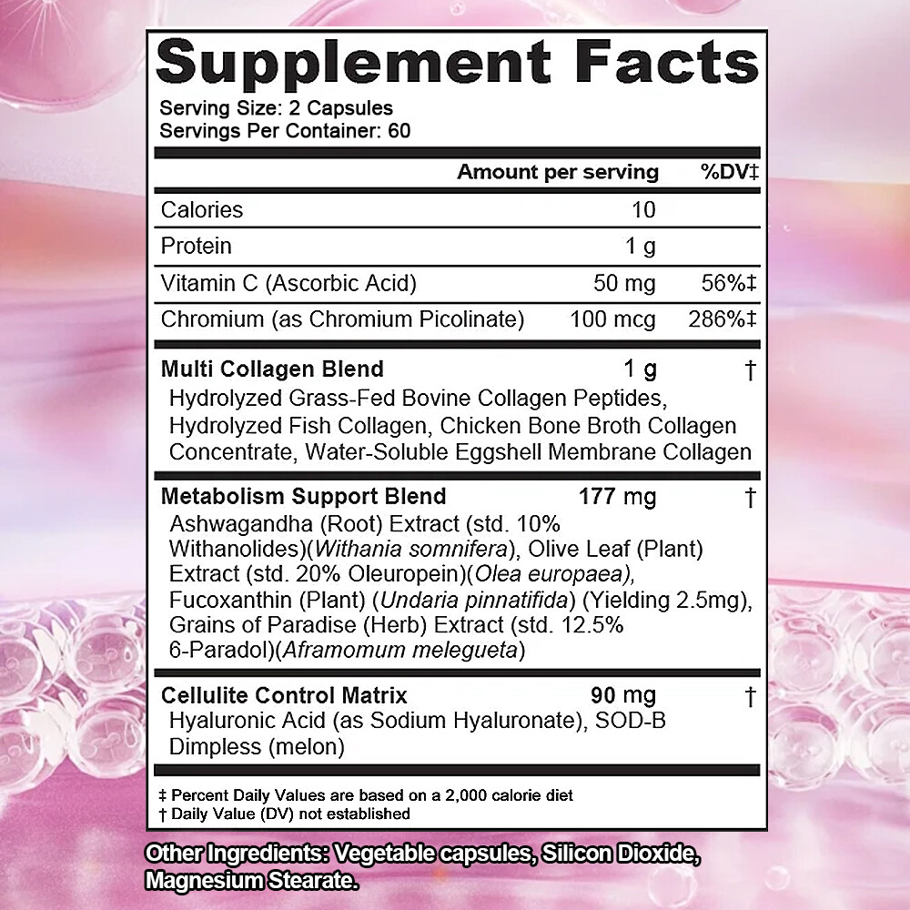 Multi Collagen Burn Capsules for Weight Loss – Hydrolyzed Collagen Peptides