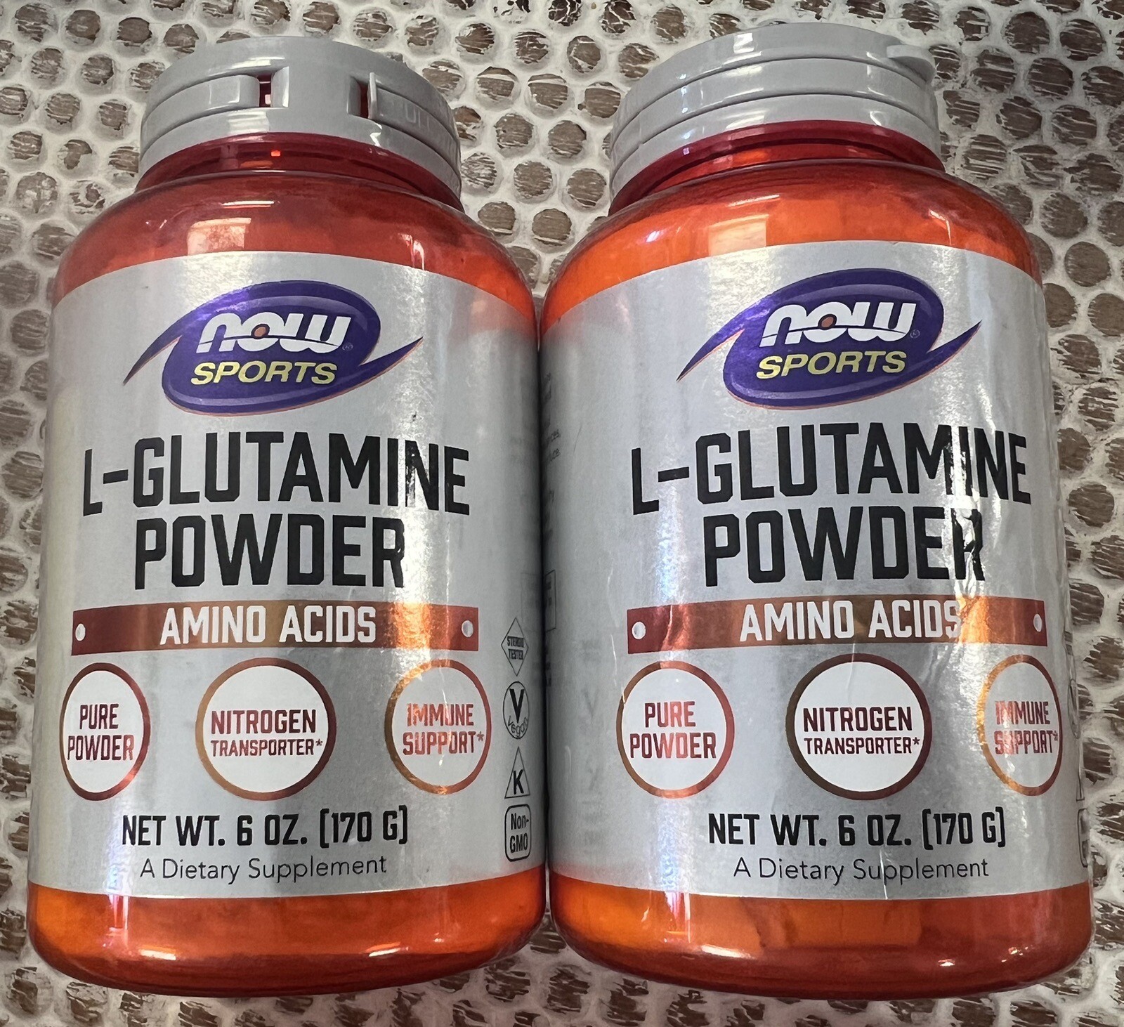 2x NOW FOODS L-Glutamine Powder – 6 oz. Each Ext 1/2027