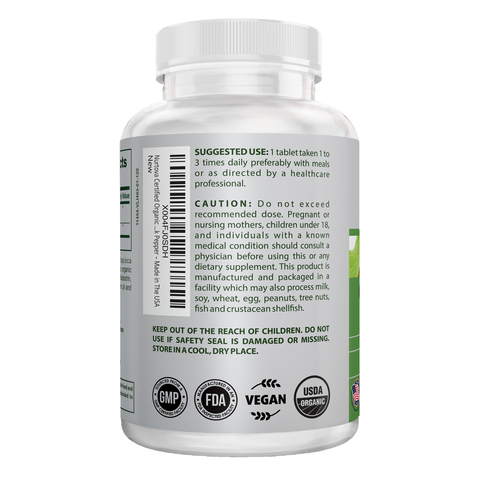 Nurtova Certified Organic Ashwagandha Tablets