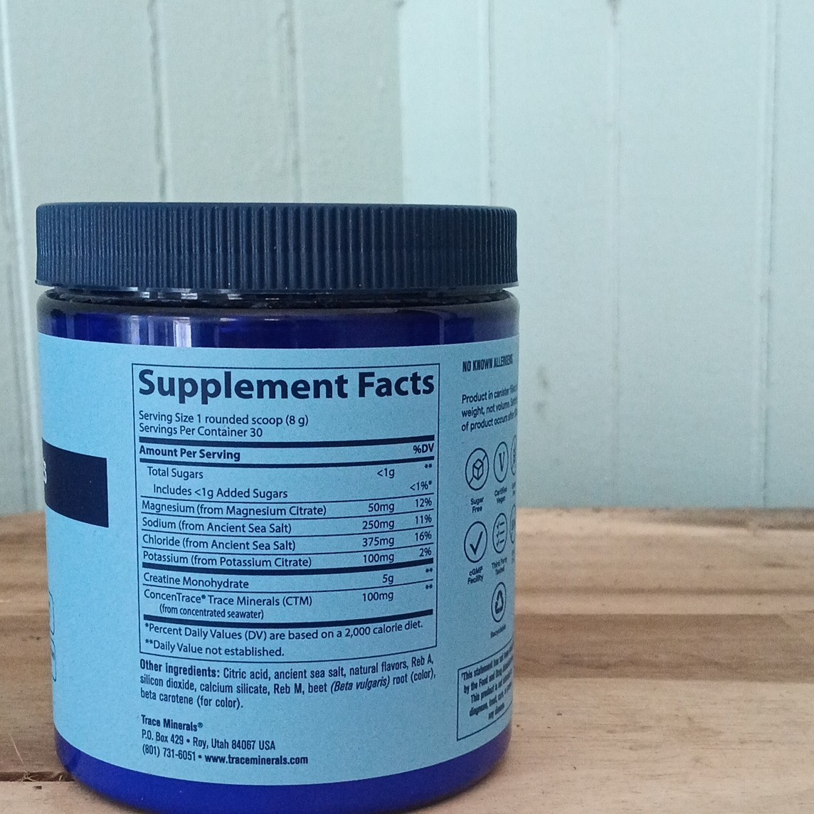 Trace Creatine + Electrolytes Powder Sugar Free Orange Mango 8.47 oz