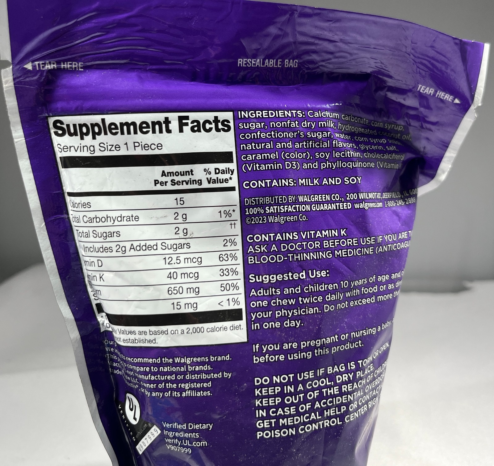 Walgreens Calcium Soft Chews Bone Health, Caramel, 100 Soft Chews – EXP: 6/26