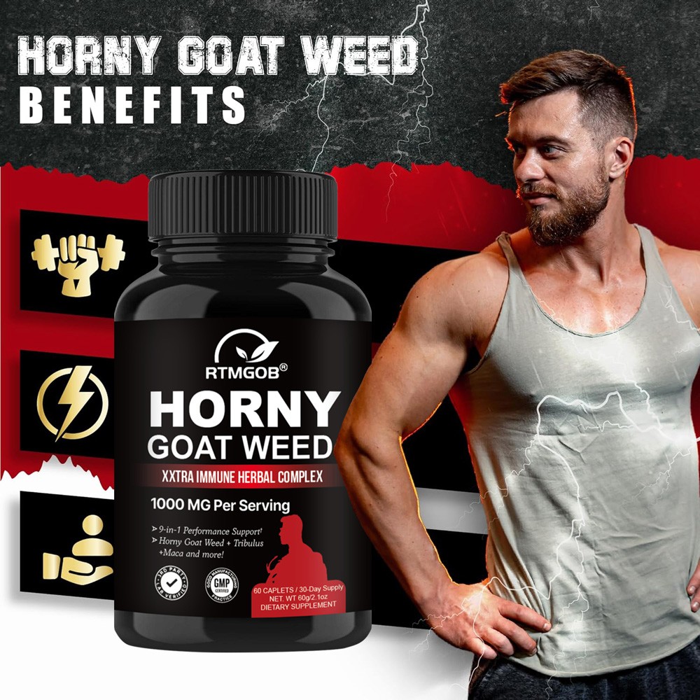 1PCS Horny Goat Weed for Male Enhancement Extra potency 1000mg Complex