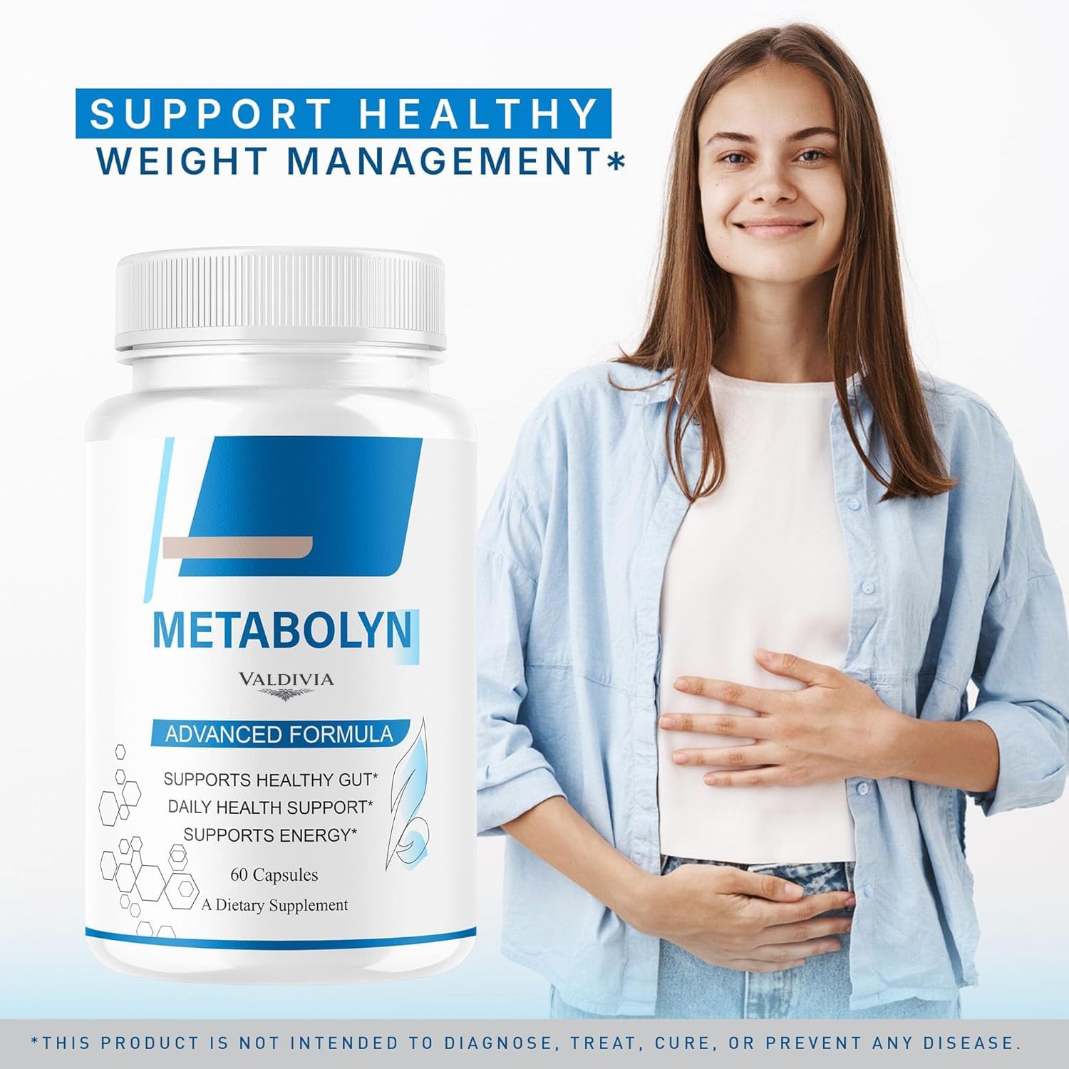Metabolyn Weight Loss Metabolism Support Supplement Capsules 5 Pack 300Ct