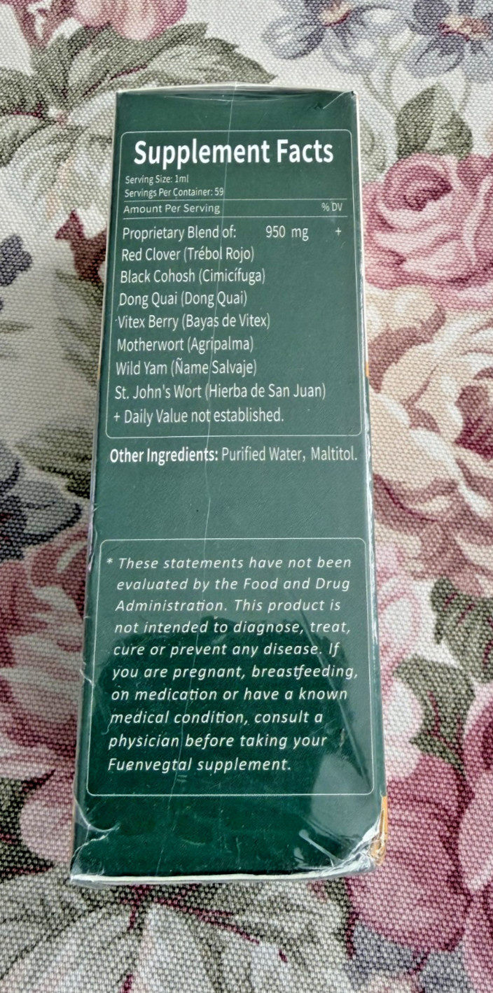 Fuenvegtal Herbal Formula, Red Clover Extract for Hormone Harmony, Menopause
