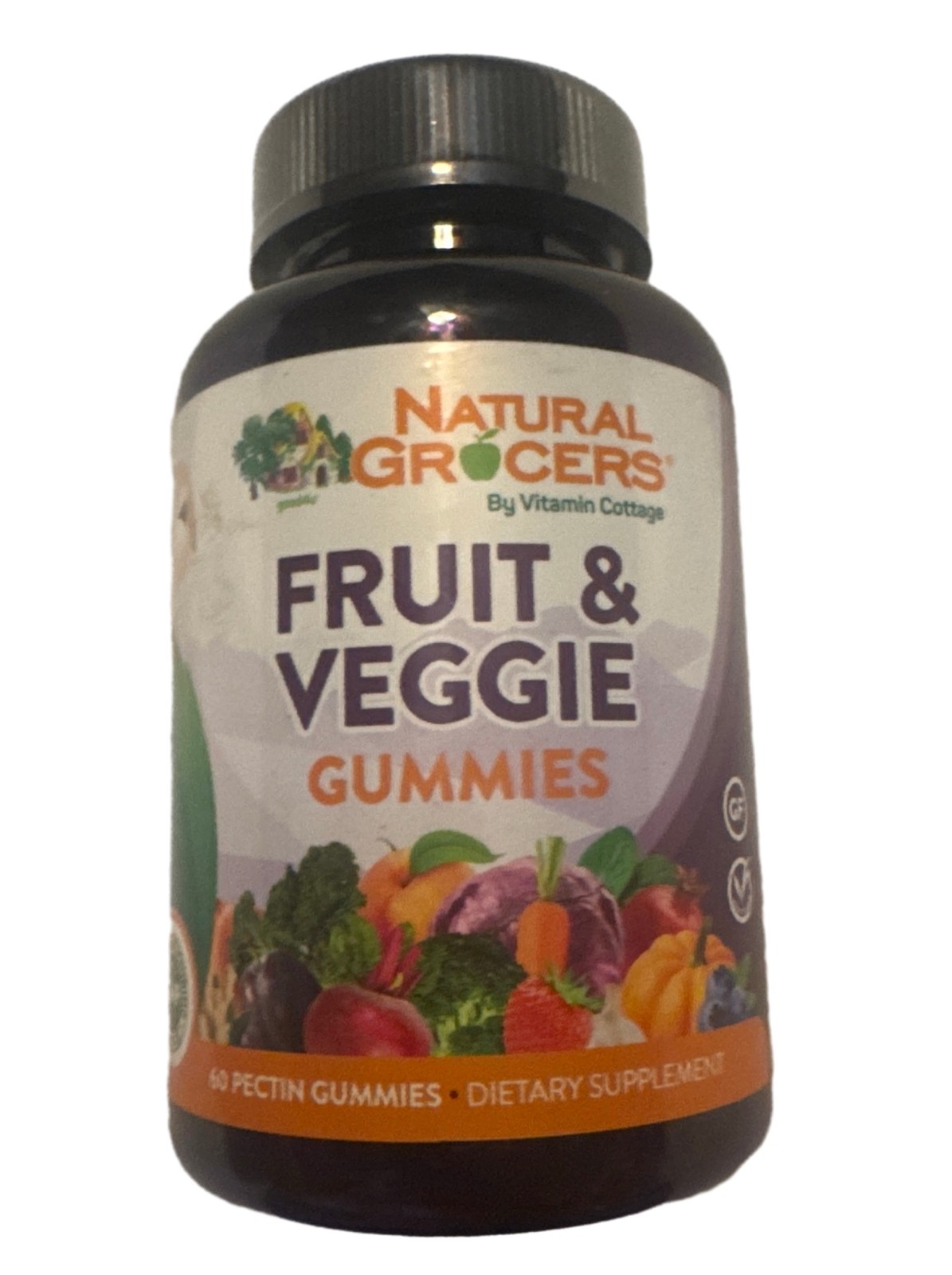 2 bottles Natural Grocers Fruit & Veggie Gummies Pectin Dietary Supplement 60ct