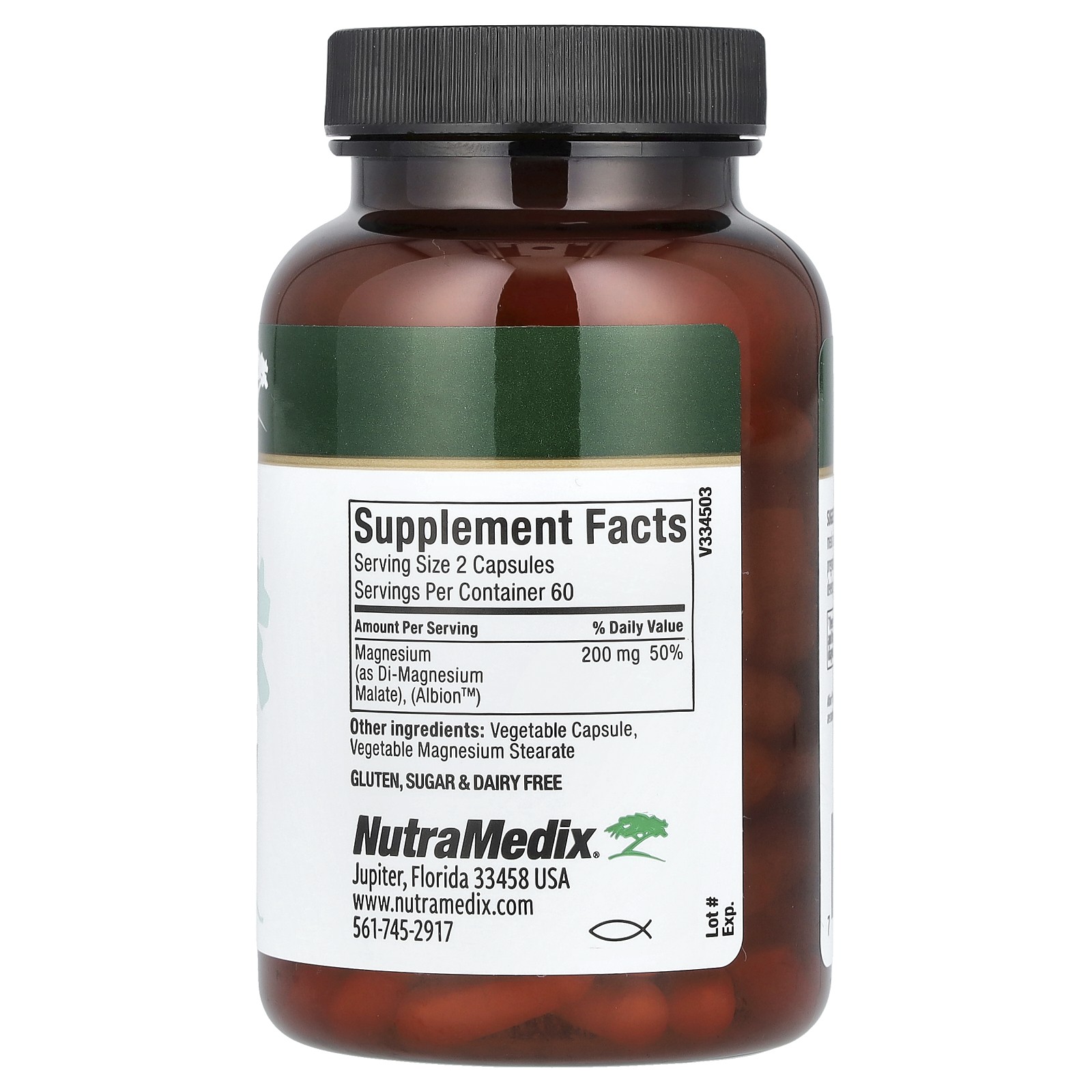 Magnesium Malate, 120 Vegetable Capsules
