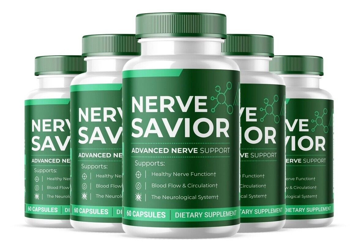 Nerve Savior Health Supplement 5 bottles 300 Capsules New 5 Month Supply