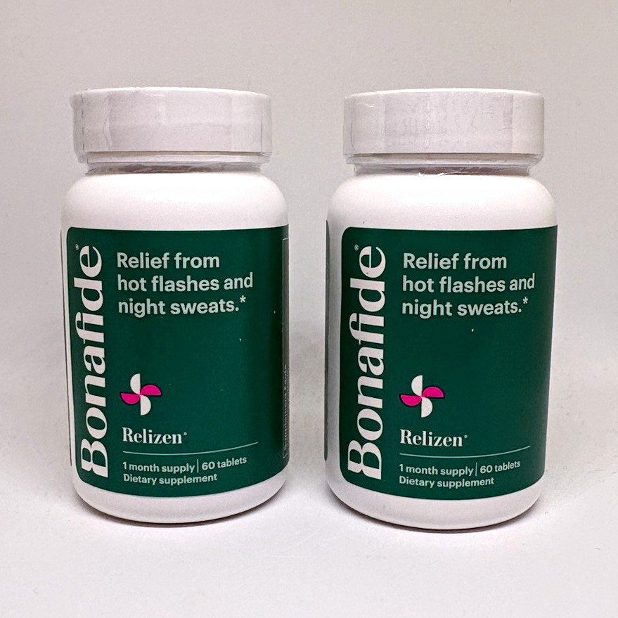 2-Pack Bonafide Relizen Menopause Support Hot Flashes & Night Sweats 60 Tablets