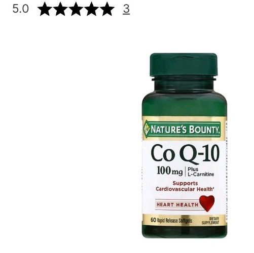 NATURE’S BOUNTY 100 mg Co Q-10 Rapid Release Supplements- -45 Softgels – NEW!