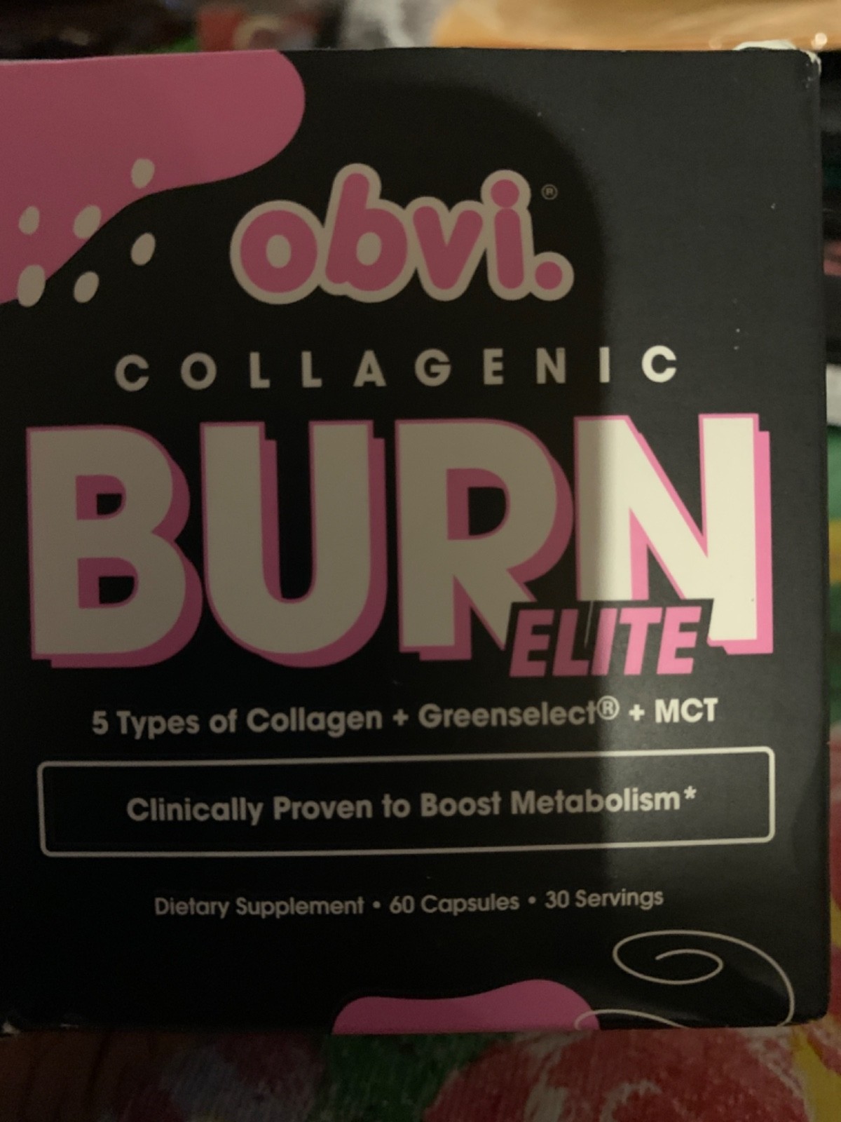 Collagenic Burn Elite by Obvi for Unisex – 60 Count Dietary Supplement