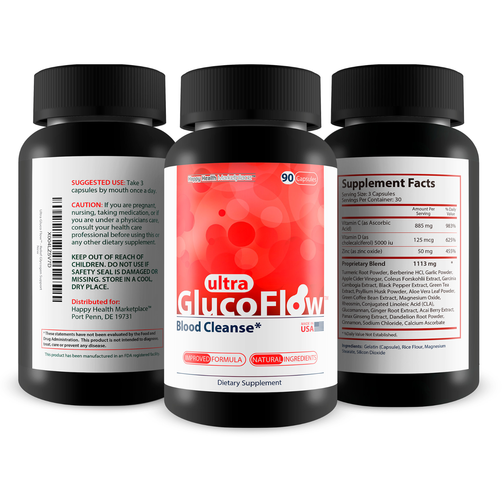 Ultra Gluco Flow – Improved Formula – Our Best Blood Cleanse Detox Cleanse Blood