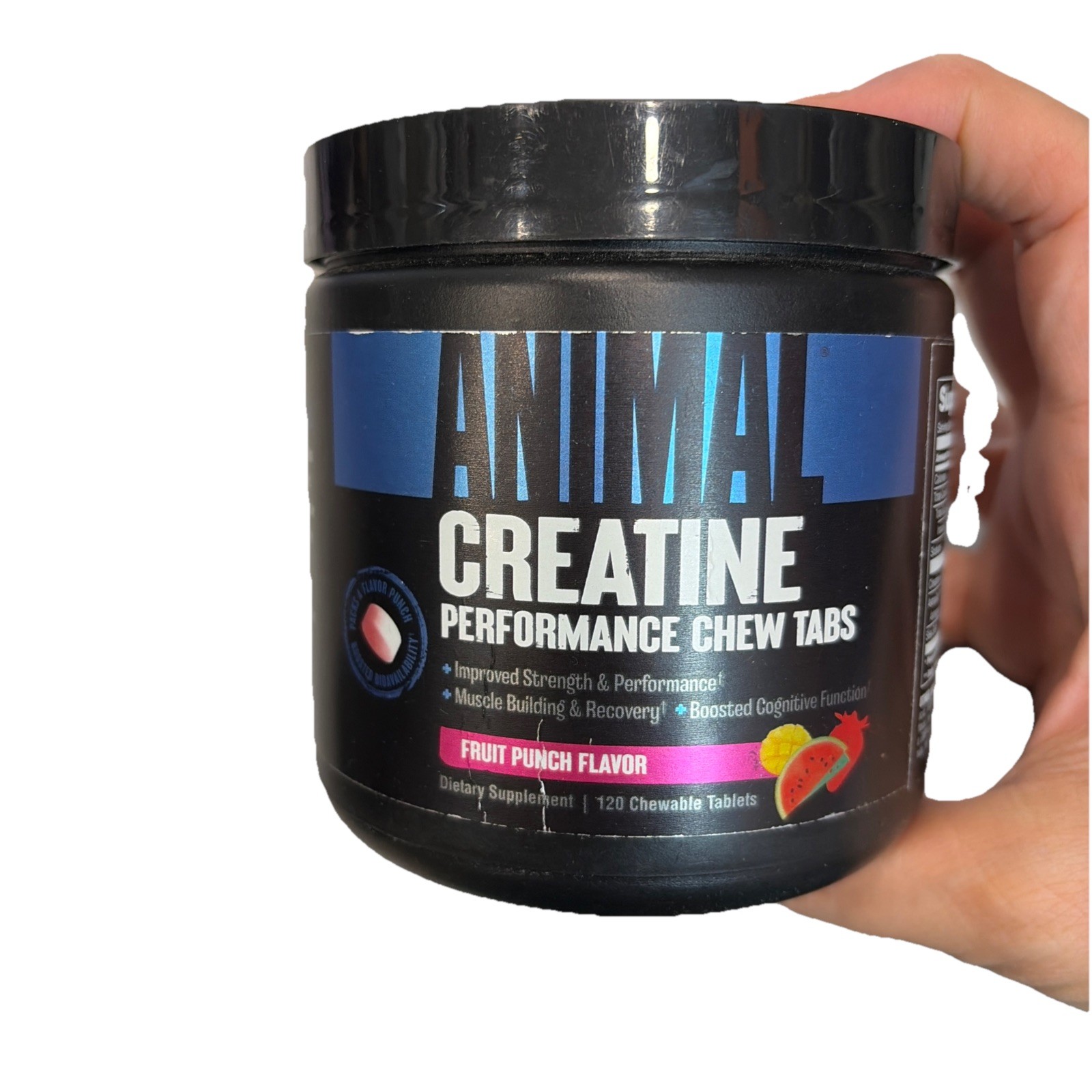 Animal Creatine Performance – Fruit Punch – 120 Chewable Tablets 🔥EXP.4/26🔥