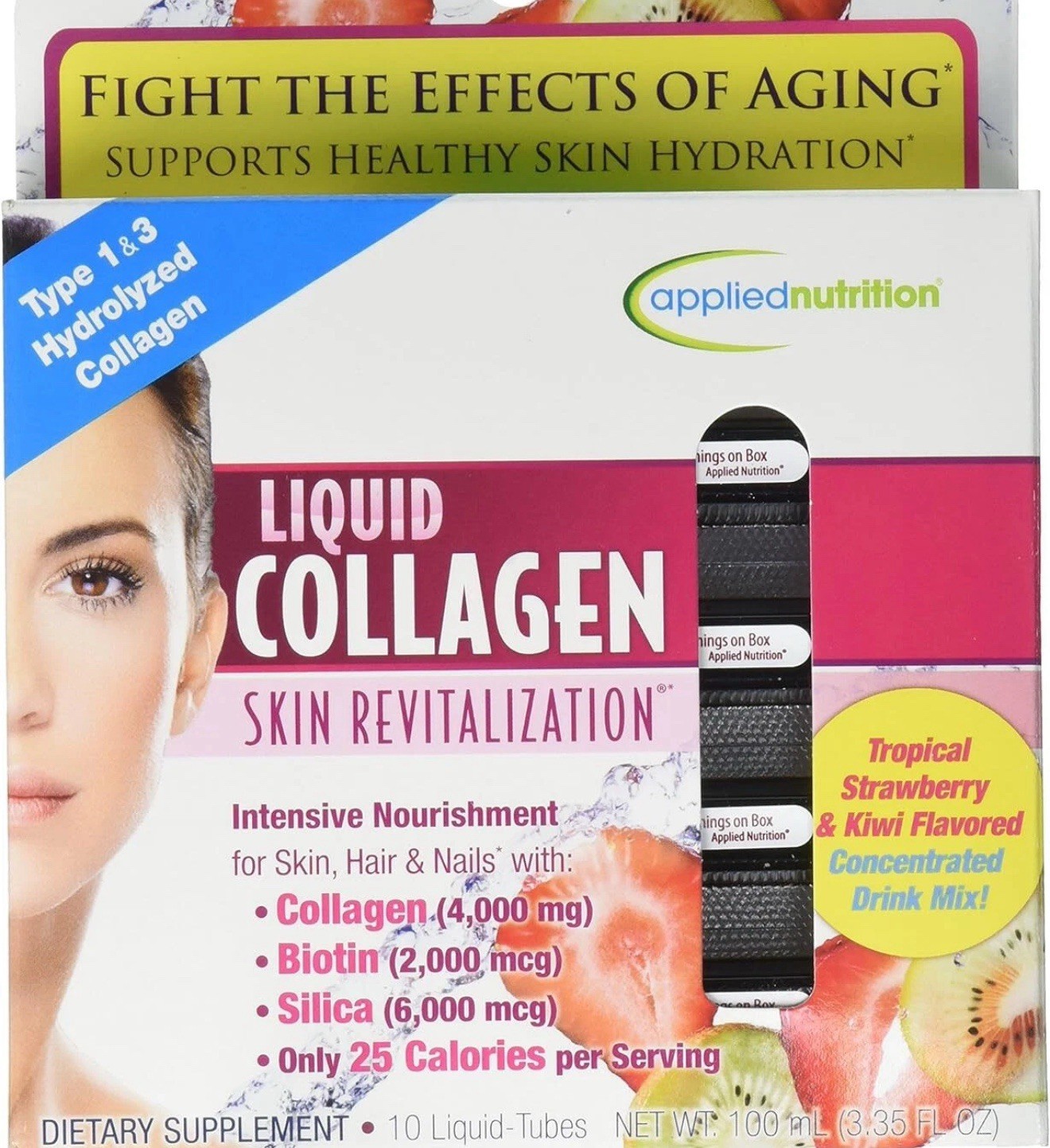 Applied Nutrition Liquid Collagen Skin Revitalization 10 liquid tubes Box