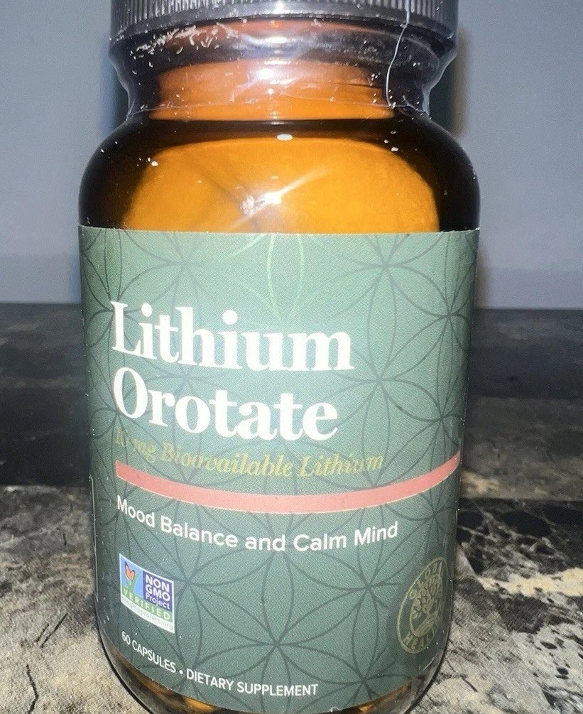 Global Healing Center Lithium Orotate Mood Balance Calm Mind 60 Capsules
