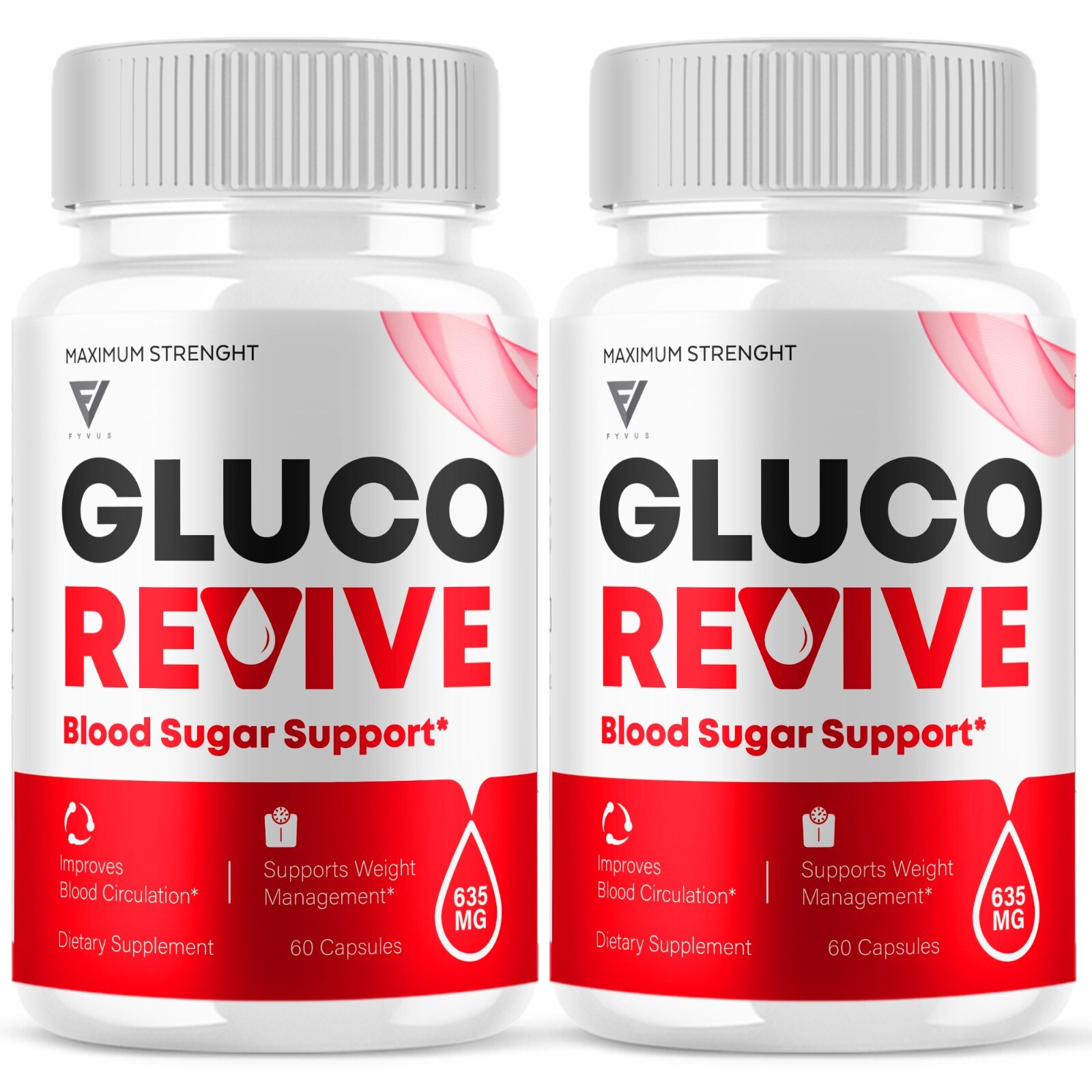 (2 Pack) Gluco Revive Blood Support Supplement GlucoRevive Pills (120 Capsules)