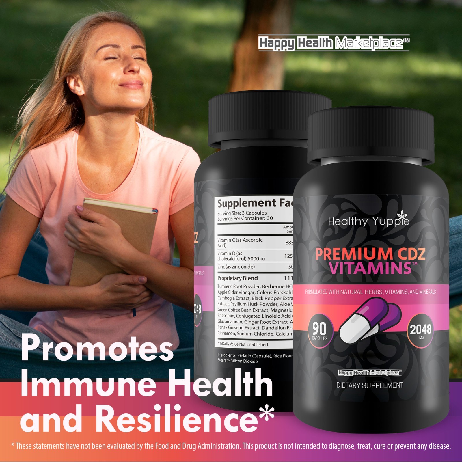 Healthy Yuppie Premium CDZ Vitamins – Our Best Immunity & Performance Pills