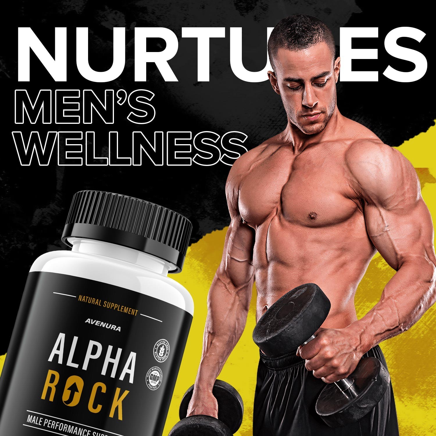 (1 Pack) Alpha Rock for Men Capsules – AlphaRock MultiVitamin Pills, Energy